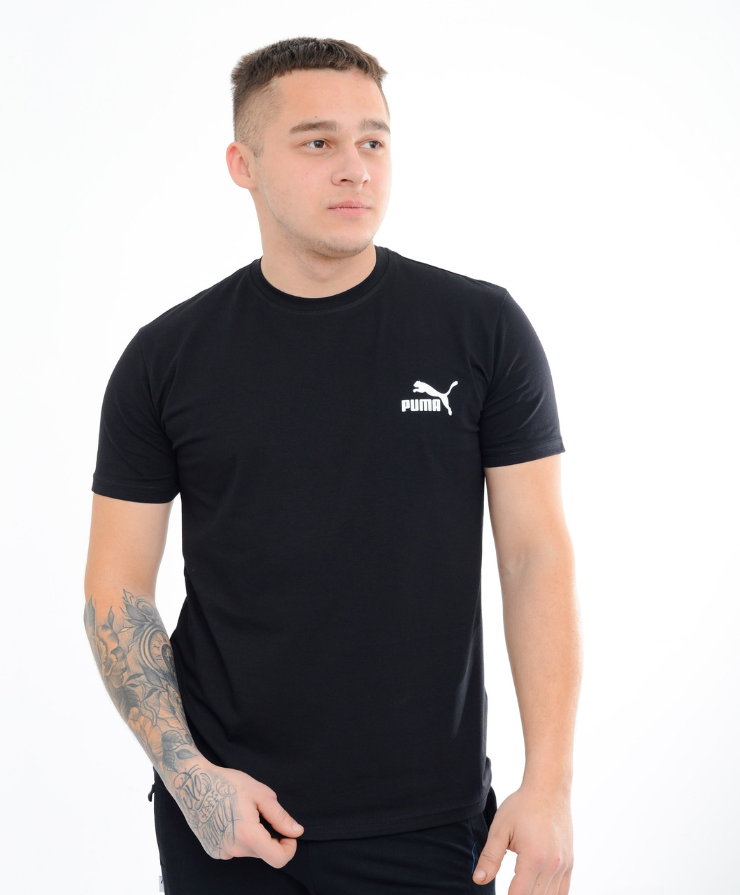 Чоловіча футболка Puma чорний+білий