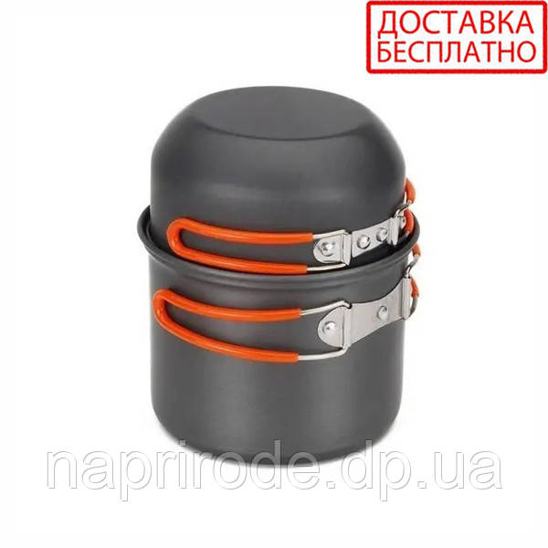 Каструля зі сковорідкою Tramp 0,9 л, 0.5 л анодована UTRC-145
