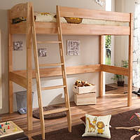 Ліжко-горище трансформер B010 90х190 дерев'яне з бука, колір натуральний ТМ Mobler