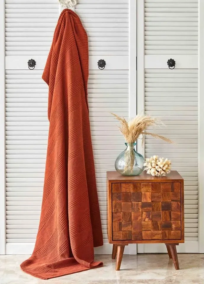 Плед трикотажний Nautica Home — Spello kiremit цегляний 130*170
