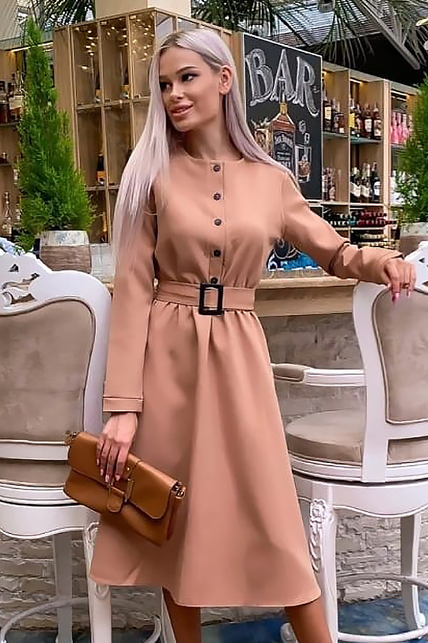 Жіноче повсякденне плаття, бежевий