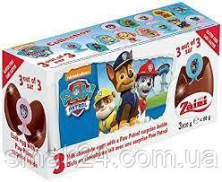 Яйця з сюрпризом із білого та молочного шоколаду Щенячий патруль БЕЗ ГЛЮТЕНА Paw Patrol (3x20г) 60 г Італія