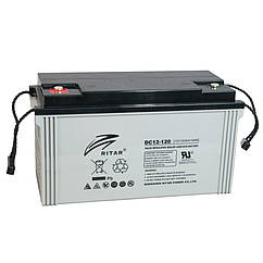 Акумуляторна батарея AGM RITAR DC12-120, Gray Case, 12 V 120 Ah (407 x 177 x 225 ), 33.9 kg Q1/30