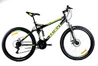 Спортивный Горный двухподвесный велосипед Azimut RACE 26" GFRD Черно-желтый