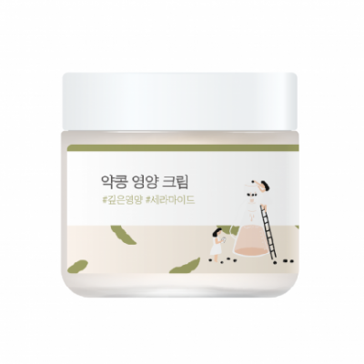 Поживний крем з екстрактом соєвих бобів та керамідами ROUND LAB Soybean Nourishing Cream - 80 мл, фото 2