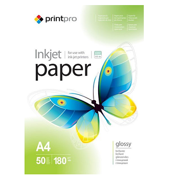 Папір А4 глянцевий 180г/м 50 шт ColorWay PrintPro PGE180050A4