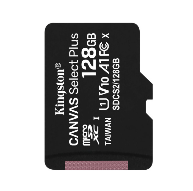Карта пам'яті microSDXC 128Гб Class 10 (UHS-1) 100Мб/с Kingston Canvas Select Plus + adapter SD, фото 1