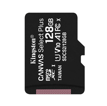 Карта пам'яті microSDXC 128Гб Class 10 (UHS-1) 100Мб/с Kingston  Canvas Select Plus + adapter SD