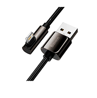 Кабель USB Lightning BASEUS CALCS-01 Legend Elbow 2,4A 1м чорний, фото 2