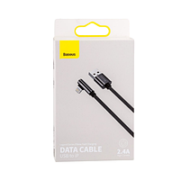 Кабель USB Lightning BASEUS CALCS-A01 Legend Elbow 2,4A 2м чорний, фото 2