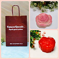 Две чудесные Розы. Подарочный набор мыла ручной работы с растительными и эфирными маслами.