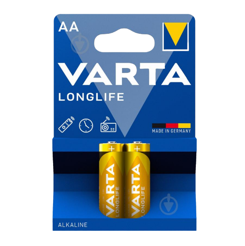 Батарейка лужна AA/LR6 (бл-2шт) VARTA Longlife Extra