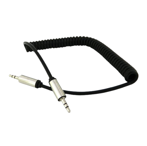 Аудіокабель WALKER A510 AUX пружина чорний, фото 1