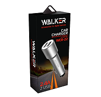 Автомобільний зарядний пристрій WALKER WCR-22 2USB 1,0А+2,4A чорний, фото 3