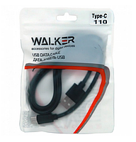 Кабель USB Type-C WALKER 110 1,0А 1м чорний, фото 2