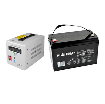 Набір ДБЖ 500/800W SINUS PRO 800E + Акумулятор 12V/100Ah AGM Volt Polska