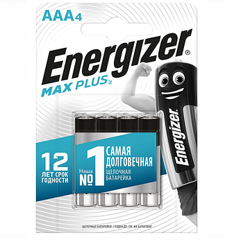 Батарейка лужна ААА/LR03 (бл-4шт) Energizer Max Plus