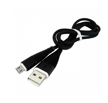 Кабель USB MicroUSB WALKER C550 2,4A 1м чорний