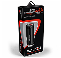 Автомобільний зарядний пристрій WALKER WCR-23 2,4A QC чорний, фото 2