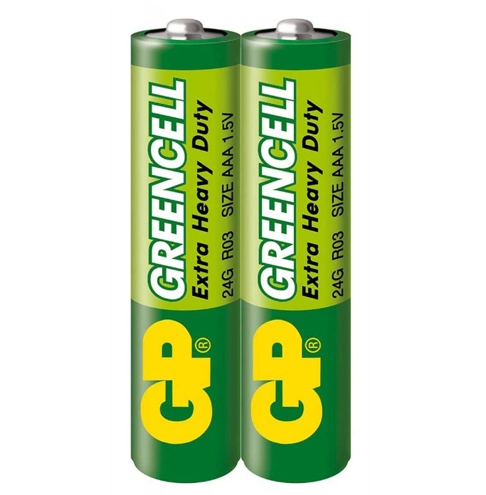 Батарейка сольова AAA/R03 (пл-2шт) GP Greencell