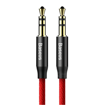 Аудіокабель BASEUS CAM30-C91 AUX червоний/чорний