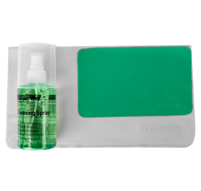 Набір чистячий для електроніки 200мл+2 мікрофібри ColorWay CW-5200, фото 1