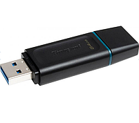 Флешка 64Гб USB 3.2 чорний/блакитний DT Exodia Kingston, фото 3