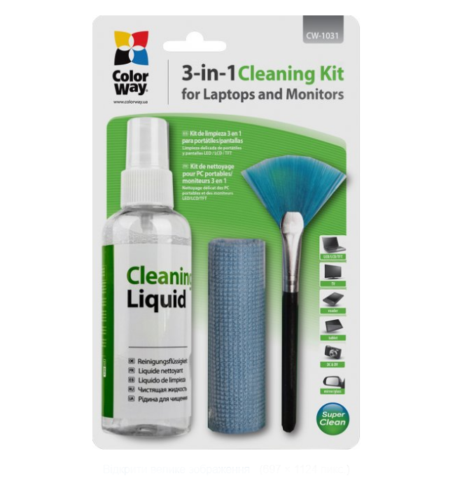 Набір чистячий для оргтехніки 3в1 ColorWay CW-1031, фото 1