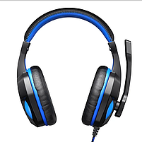 Навушники Havit HV-H763d з мікрофоном AUX чорний/синій, фото 2