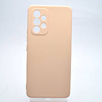 Чехол накладка Silicon Case Full Camera для Samsung A536 Galaxy A53 Pink/Бежевый