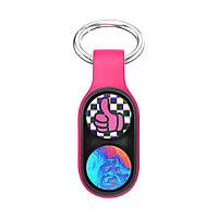 Магнитный трюкач, PopPuck антистрес, браслет с магнитами шайбами ПопПак, брелок розового цвета Код 55-0002