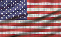 3d фото обои в гостиную 254x184 см Американский флаг США (1108P4)+клей