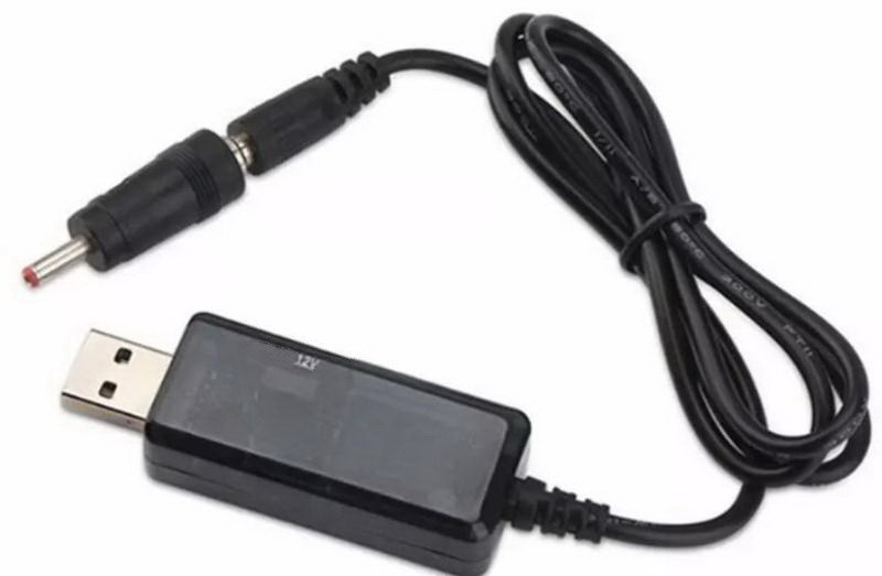 Адаптер живлення перетворювач USB 5В на 12В + Перехідник гніздо DC 5.5/2.1 - штекер DC DC 3.5/1.35