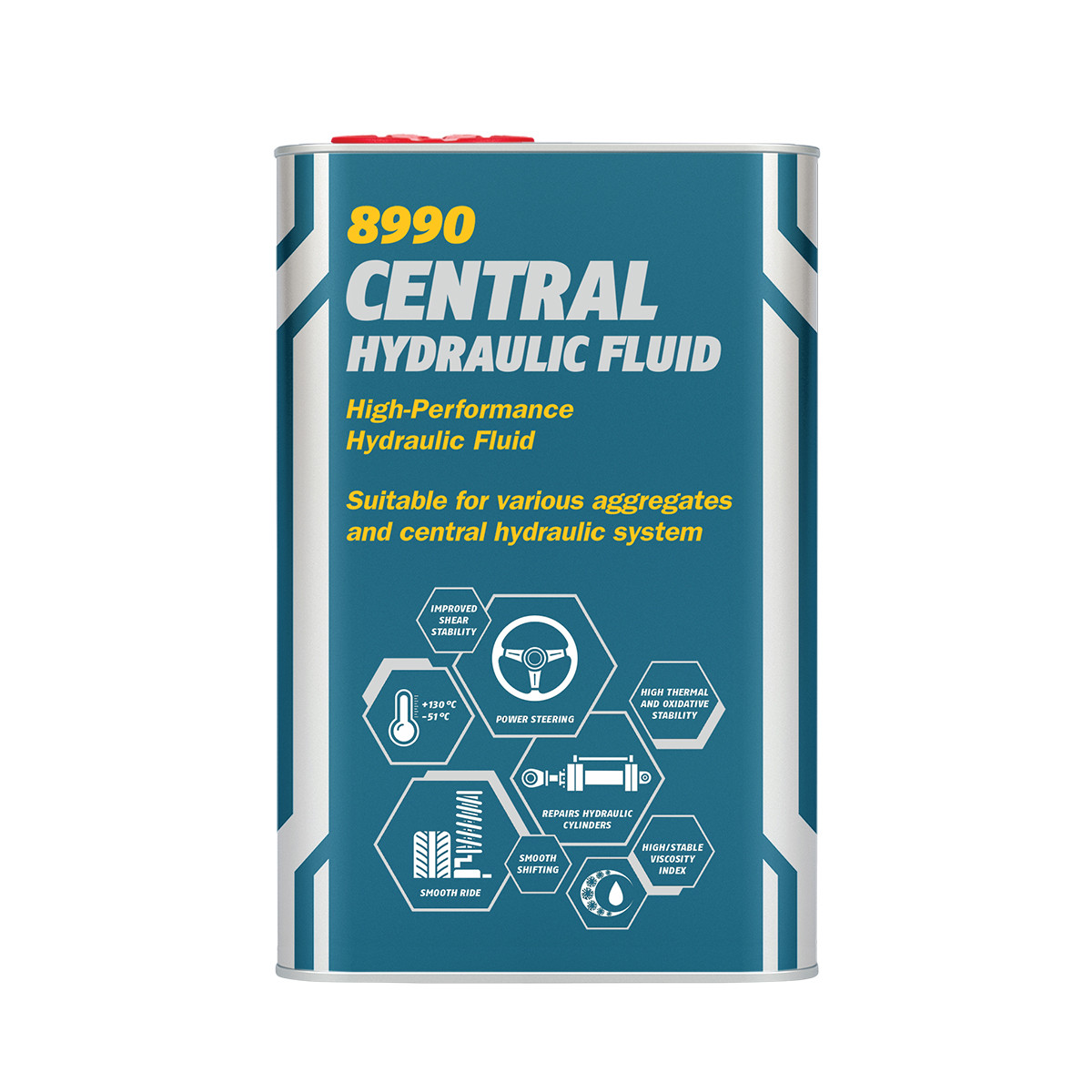 Багатоцільова синтетична гідравлічна рідина MANNOL Central Hydraulic Fluid 8990 1L