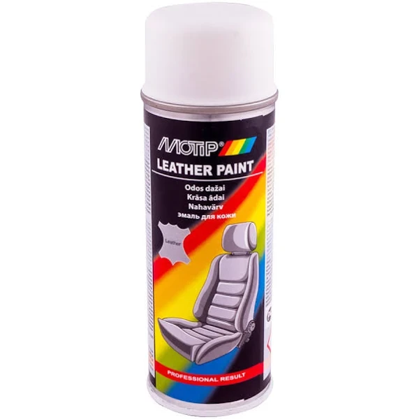 Краска аерозольна для шкіри Motip Leather Paint Біла 200мл