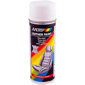 Краска аерозольна для шкіри Motip Leather Paint Біла 200мл