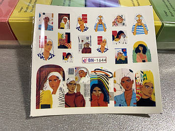 Слайдер-дизайн для нігтів (водні наклейки на нігті) BN-1644