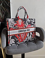 Сумка Dior Book Tote женская стильная модная классика красный шоппер большая люкс