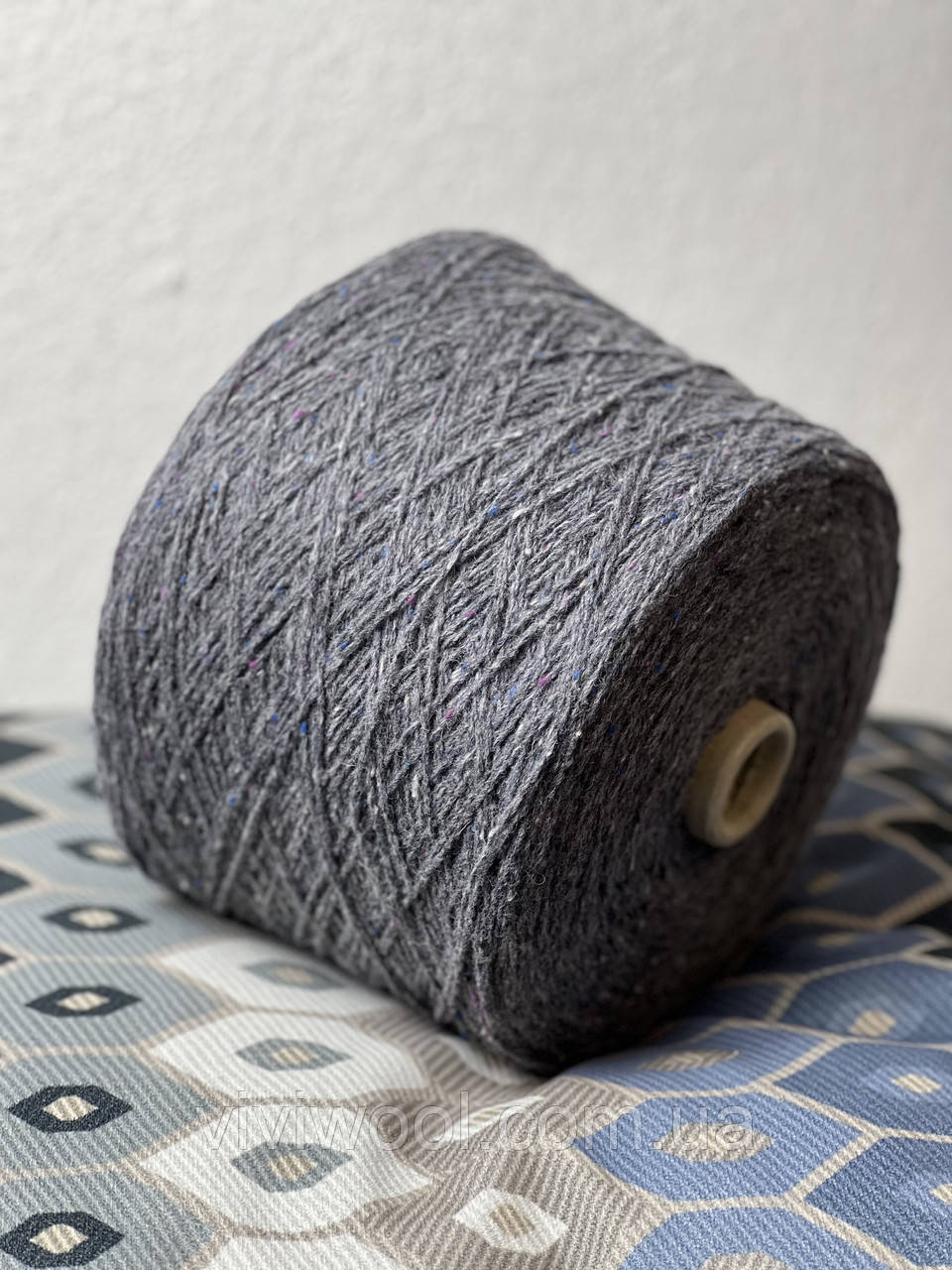Пряжа в бобіні твид Camel Tweed Silvedd 320m col. Nube сірий