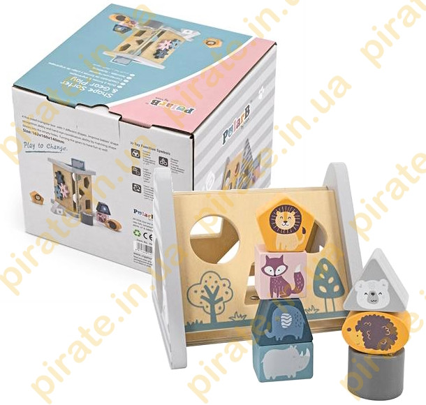 Дерев'яний сортер Viga Toys PolarB Розвиток 5 в 1 (44007)