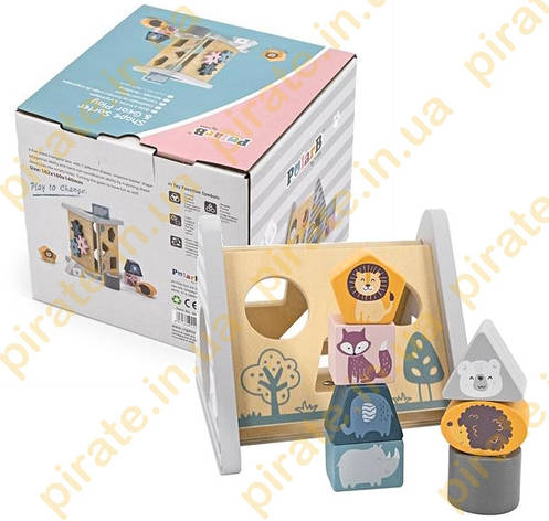 Дерев'яний сортер Viga Toys PolarB Розвиток 5 в 1 (44007), фото 1