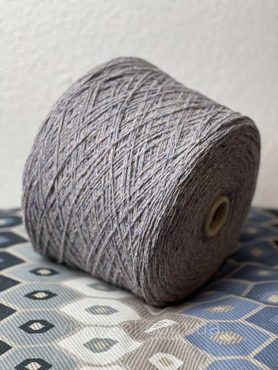 Пряжа в бобіні твид Camel Tweed Silvedd 320m col. Aurora сіро-бузковиий