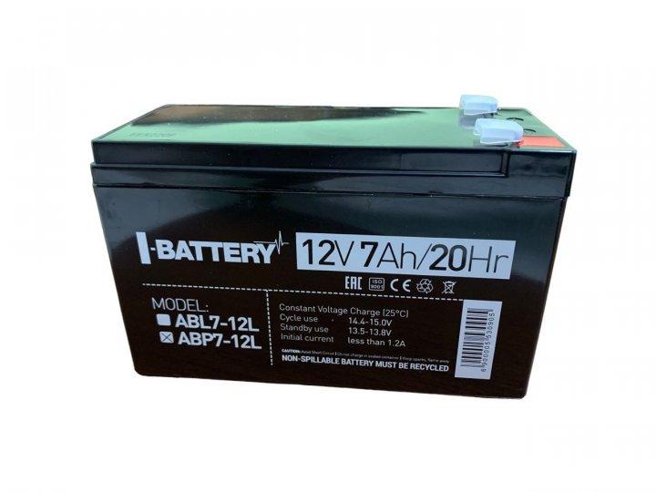 Акумулятор I-battery ABP7-12    12В/7А