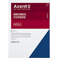 Обложка для переплета А4 картонная "под кожу" (синяя) Axent 2730-02-A