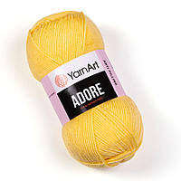 Yarnart ADORE (Адор) № 332 жовтий (Акрилова пряжа, нитки для в'язання)