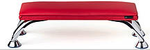 Підлокітник для манікюру на хромованих ніжках зі шкірозамінника червоний підставка Maxi ECO STAND