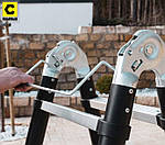 Драбина телескопічна 5,6 м (2х2,8 м) Craftfull Польща, фото 5