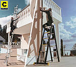 Драбина телескопічна 5,6 м (2х2,8 м) Craftfull Польща, фото 6