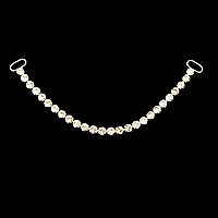 Бікіні конектор Crystal 16*0,5 см однорядний (колір металу срібло) 1 шт.