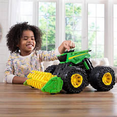 Іграшковий комбайн John Deere Kids Monster Treads з молотилкою і великими колесами (47329), фото 2